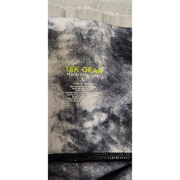 Tek Gear Women's Maternity Black/Gray Tie Dye Large Capri Leggings Size Large - Picture 4 of 5